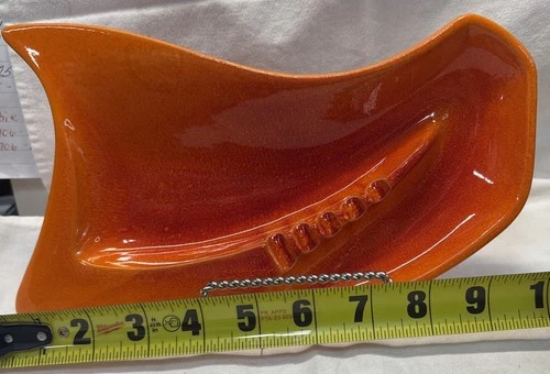 Royal Haeger Orange Glaze Ashtray "Read" # 1057 USA