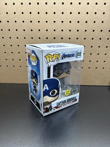 Funko Pop! : Marvel - Captain America (Glows in the Dark) - FYE (Exclusive) #450