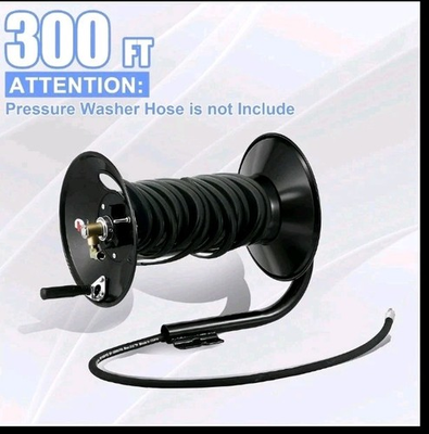#ad Tool Daily 300 ft Pressure Washer Hose Reel 3 8 in Hand Crank 4000 PSI $199.00