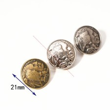 Lot 10pcs Double-sided Buffalo Nickels Indian Head Leathercraft Belt Bag Concho