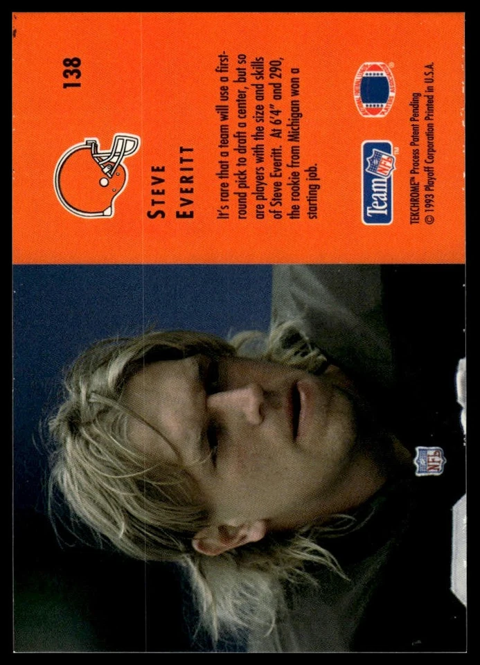 1993 Playoff Contenders #138 Steve Everitt - Image 2 of 2