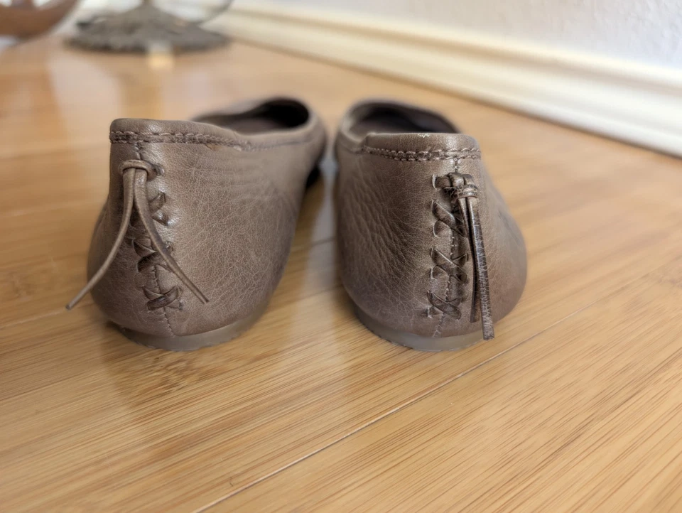 Zapatos de ballet Frye Regina punta plana para mujer talla 8,5 cuero marrón puntiagudo clásicos Foto 4 de 4