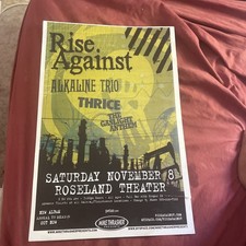 RISE AGAINST/ Alkaline Trio-Thrice-CONCERT TOUR POSTER - Punk Rock Music
