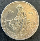 1985 Engelhard 1oz Silver American Prospector Round .999 Fine