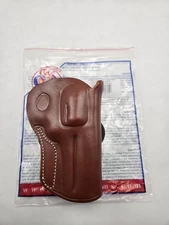 New Cebeci Leather Paddle Holster Ruger GP100 Revolver OWB Right Hand Brown