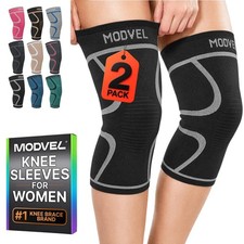 Modvel 2 Pack Knee Brace for Women - Knee Support for Walking, Knee Compression
