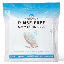 No Rinse Bathing Wipes for Adult Rinse Free Bath Sponges Soap Infused Dry Shower