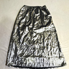 Women s Regular Size S Silver Metallic Solid ...