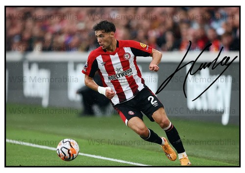 11010. Aaron Hickey Signed Pictures (A4 Prints) Brentford Bologna Hearts etc.