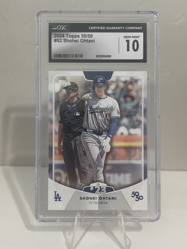 2024 Topps 50/50 #52 Shohei Ohtani LA Dodgers SB #23 CGC 10 GEM MINT  💎💎💎