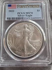 2022 SILVER EAGLE PCGS MS70 *FIRST STRIKE* - FS FLAG LABEL 1oz silver coin