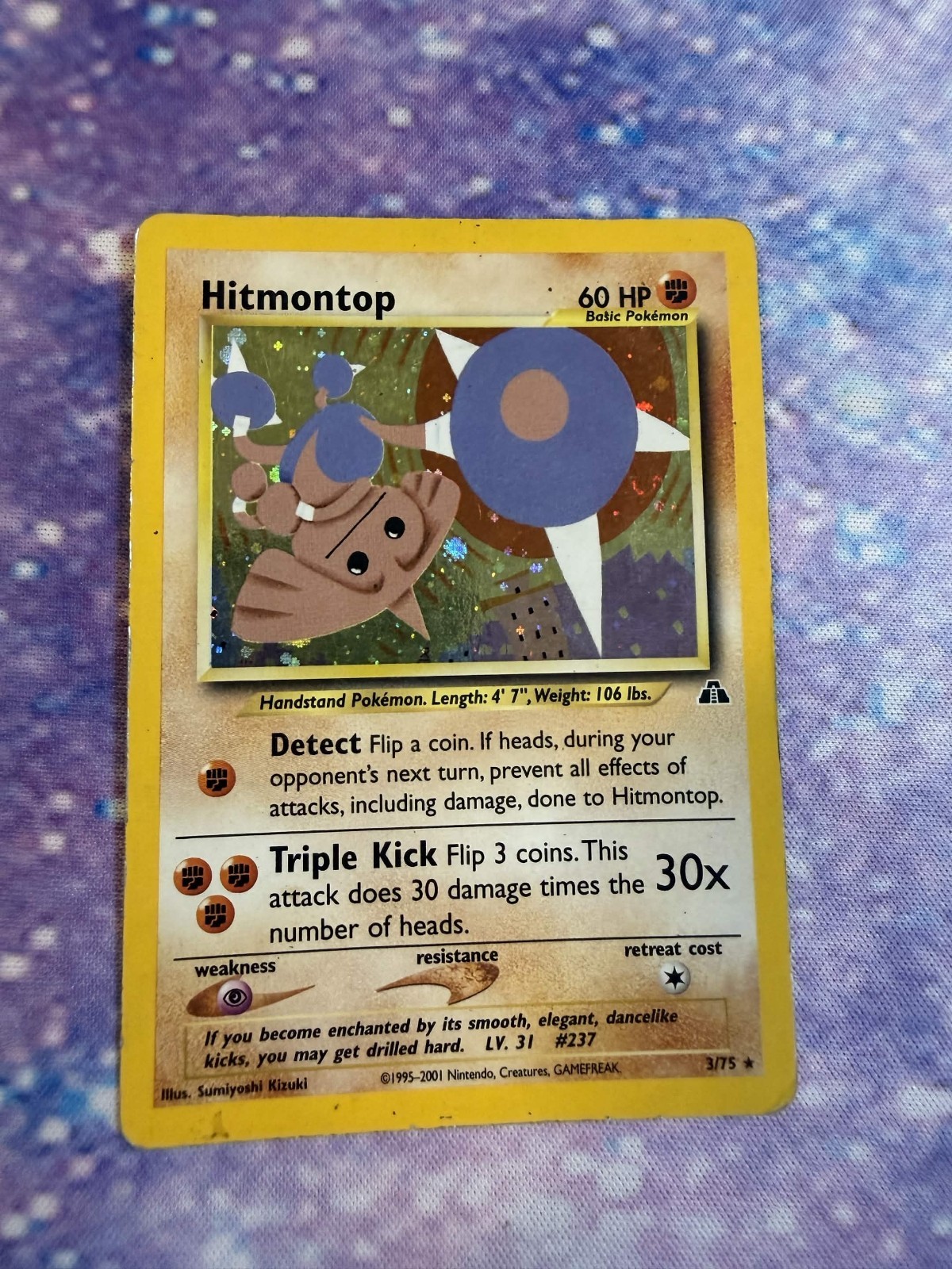 Hitmontop 3/75 Neo Discovery Holo Rare NM Pokemon Card