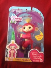 Fingerlings Monkey BELLA BABY Pink W/ Yellow HAIR INTERACTIVE HOT TOY AUTHENTIC