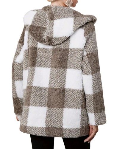Fleece Cardigan Lange Ärmel Weich Fleecejacke Gr.46 48 2XL Mit Kapuze - Bild 2 von 3