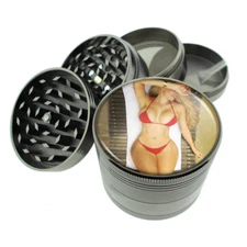 Persian Pin Up Girls D6 Titanium Grinder 4 Piece Magnetic Hand Mueller 