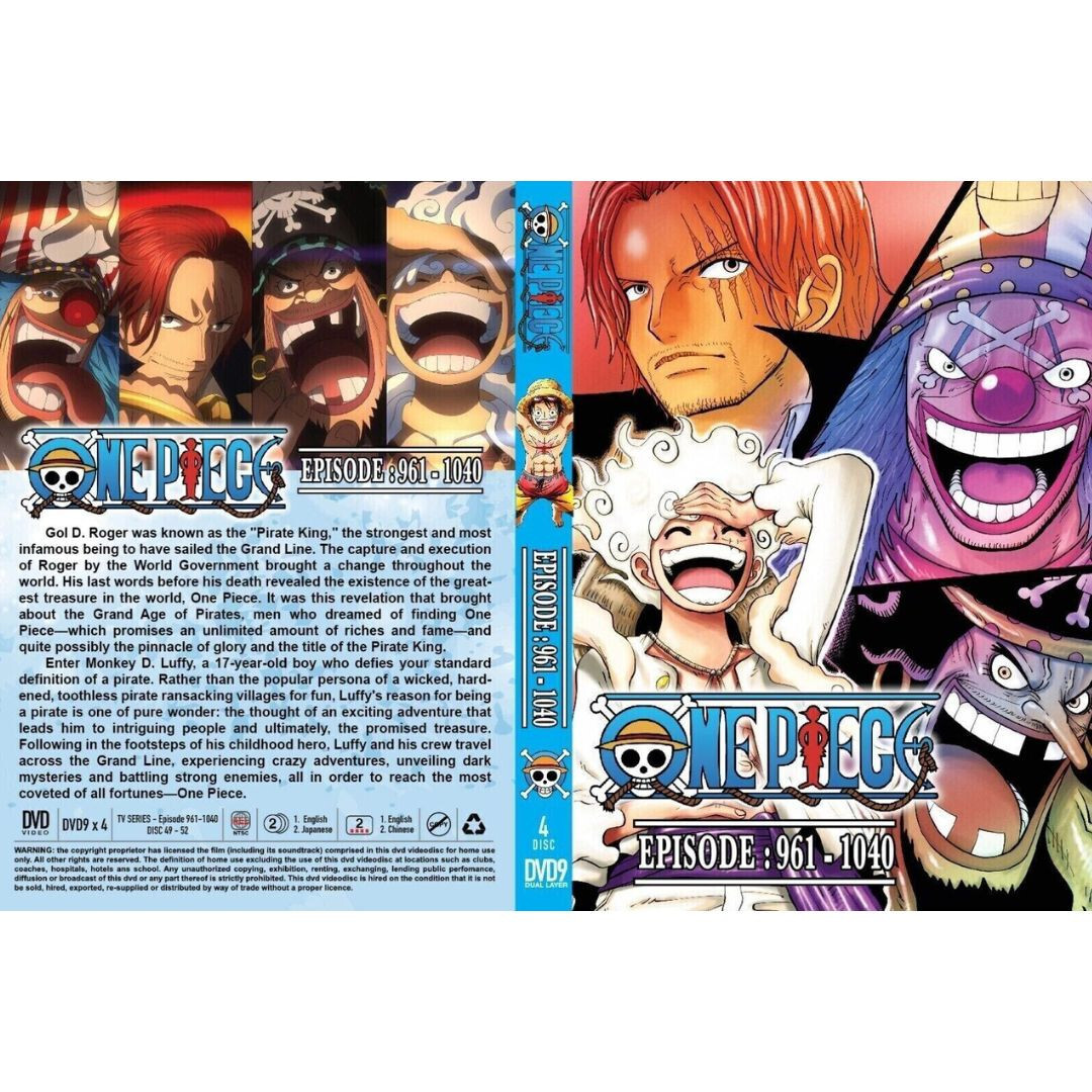 One Piece Episodes 1-1040 5 Box Set Complete Collection Anime DVD