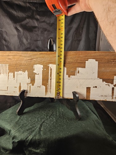 San Francisco Skyline Folk Art Street Art Painting Reclaimed Wood - Picture 10 of 13