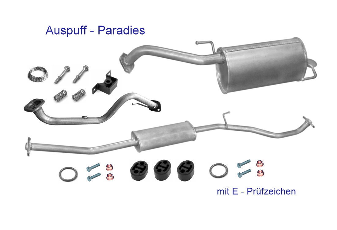 Produktbild von FOX Komplettanlage Ab Kat Nissan Micra K11 Bj.92-03 1.0l 1.3l 1.4 1x80mm