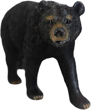 10" Long Realistic Roaming Black Bear Figurine Rustic Wildlife Forest Western Ca
