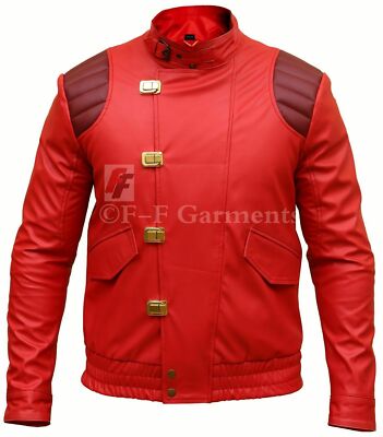 Giacca Da Motociclista In Pelle Rossa Di Akira Kaneda: Abbigliamento Da Motociclista Per Cosplay Anime - Italia - Foto 3