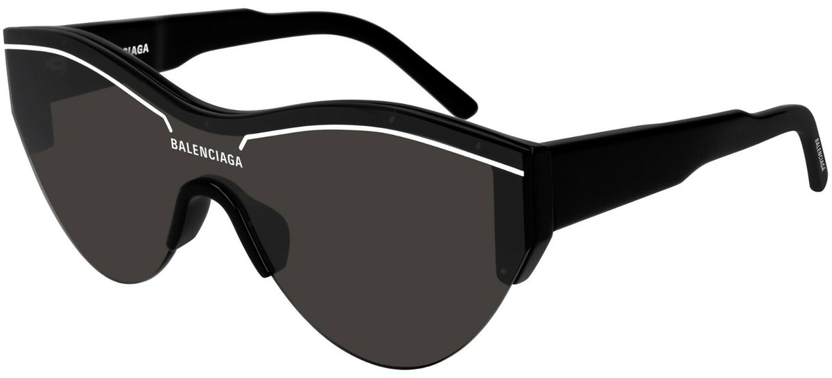 Balenciaga BB0004S Black/Grey (001 A) Sunglasses 