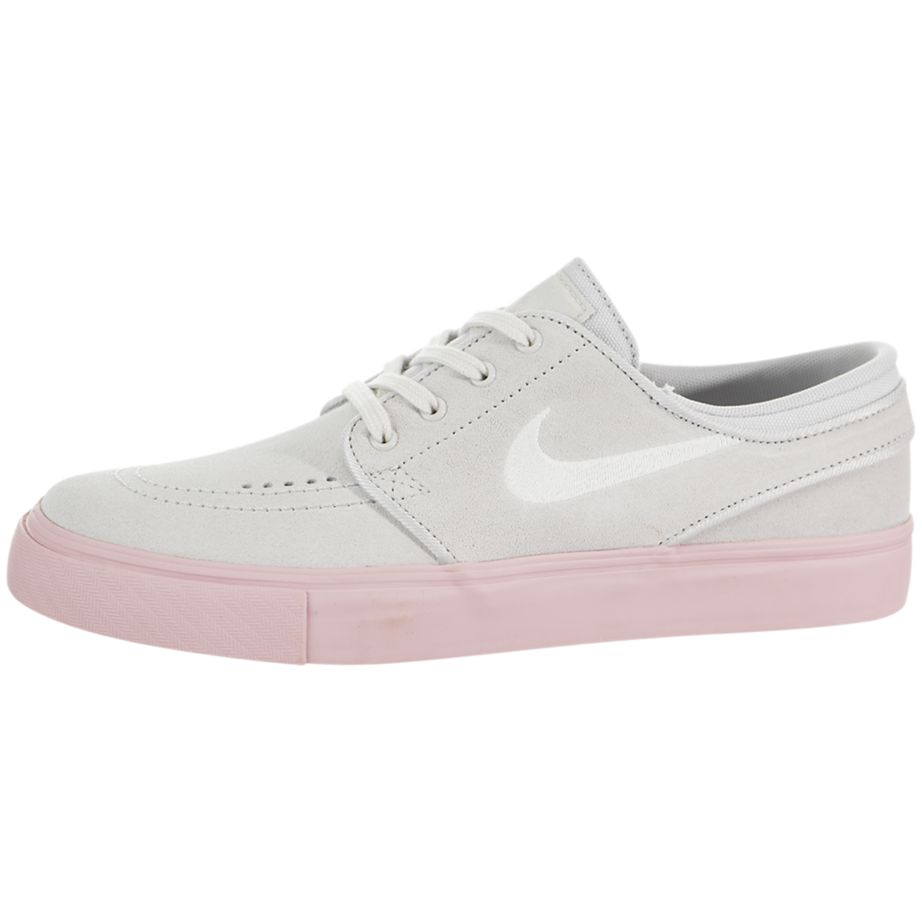 nike sb janoski grey & bubblegum pink suede skate shoes