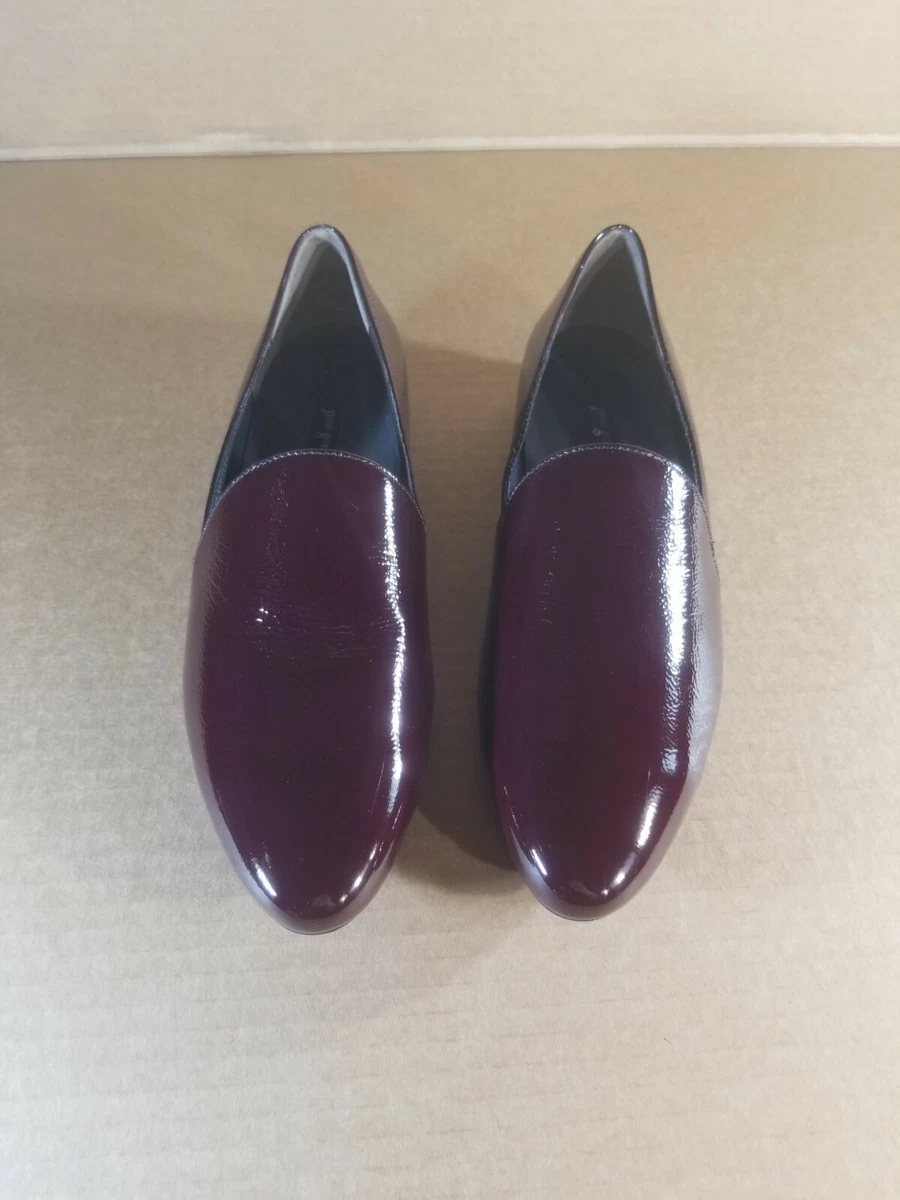 PAUL GREEN Naomi Bordo Burgundy Patent Leather Loafers Size 6.5 US 9 NIB