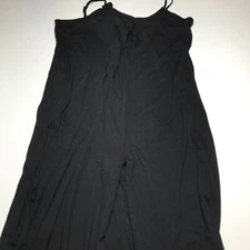 Anrabess Jumpsuit Womens Size XL (runs small) Black Spaghetti Strap Tie Back