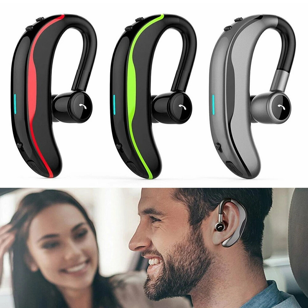 Wireless Bluetooth Headset Earpiece Earphone w/ Mic for Android iOS Cell Phones