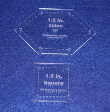 Patchwork of the Crosses  1.5" -2 pc set Templates  Acrylic 1/8"  Quilting/Sew