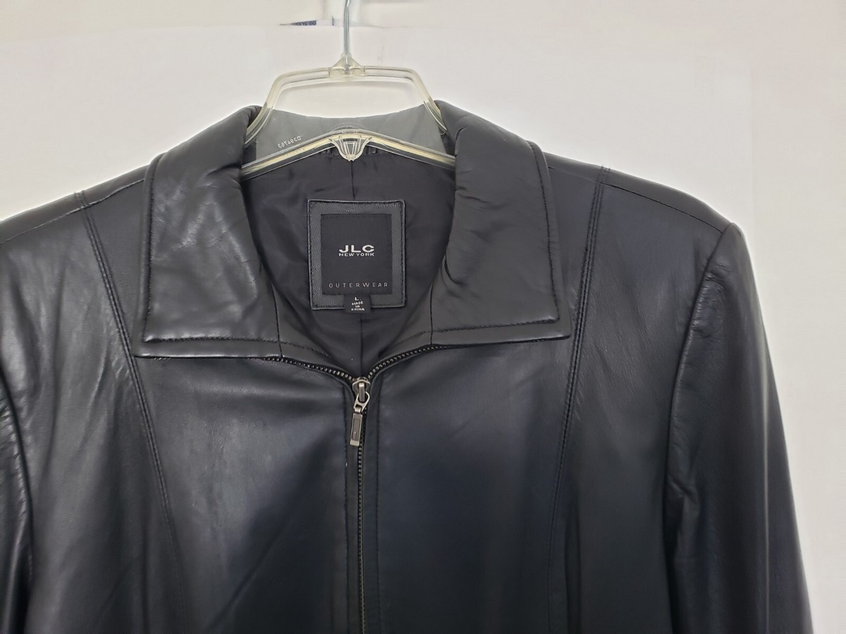 JLC New York Outerwear 3/4 leather jacket, size l, Imported, color