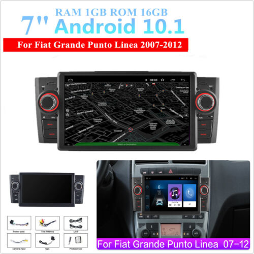 For Fiat Grande Punto Linea 07-12 Stereo Radio GPS Nav Wifi BT DAB Android 10.1 - Afbeelding 1 van 12