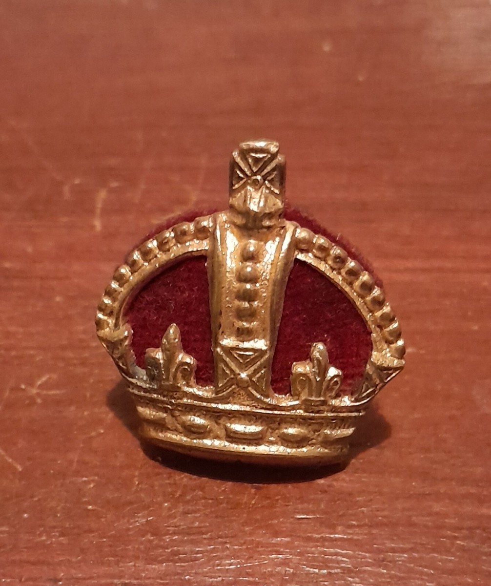 Officers Rank Crown Snap Pin Metal Badge Genuine British Military Issue RM6 - Foto 7