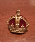 WW2 Era Officers Kings Crown Brass Rank Shoulder Pip Badge British Army Military