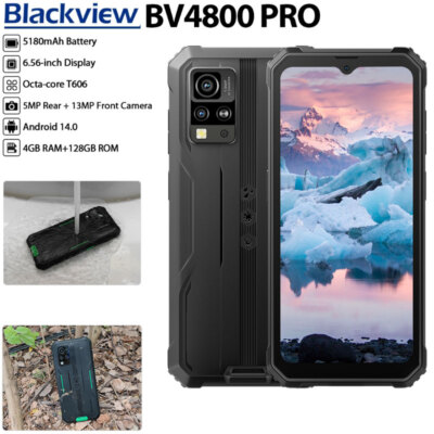 Blackview BV4800 PRO 4G Rugged Phone Android 14 Mobile Outdoor