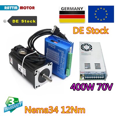 『DE』 12N.m Nema 34 geschlossenem Regelkreis Servomotor 1700oz-in 6A mit Netzteil