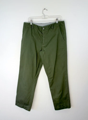 Outlier Nyco Slims Pants 34 Olive Green Men's USA Made Slim Chinos