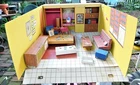 VINTAGE MATTEL 1962 BARBIE DREAM HOUSE FILLED W FURNITURE PLUS EXTRAS # 816