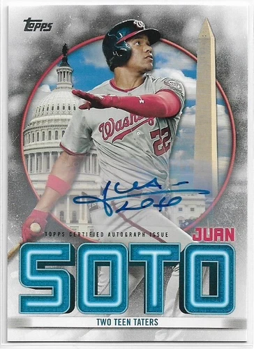 2021 Topps Juan Soto #JSH-4 2018 Highlights Auto #'d 3/5 Nationals Series 2