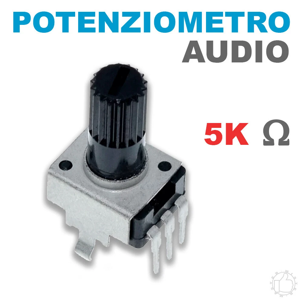 5 Pz WH148 B1K/B5K/B10K/B20K/B50K/B100K/B250K/B500K Ohm 6 Pin Lineare Conico Potenziometro Rotativo Pot Albero Logaritmico 15mm(B1K - Foto 2