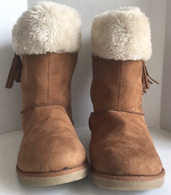 Magellan Outdoor Boots Womens Size 3 Faux Fur Lining Textile Upper Zip Closure | eBay