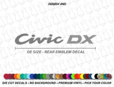 Civic DX USDM Rear Hatch Trunk Emblem Decal for 92-00 Civic EG EK EF Sticker
