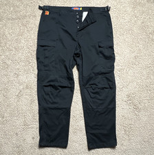Empyre Skate Cargo Pants Black 36W Baggy Fit Button Fly Streetwear Skate