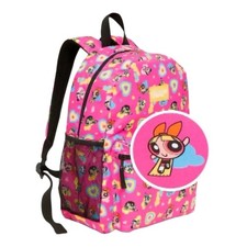 Powerpuff Girls Kids Backpack Pink Cartoon School Bag Lightweight Travel Bookba
