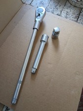 Britool H74 3/4" Drive Ratchet plus 8" extension and 3/4" to 1" adapter