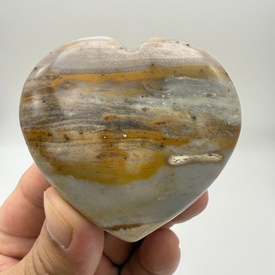 105g Natural Ocean Jasper Heart Crystal Polished Stone Healing Energy Madagascar