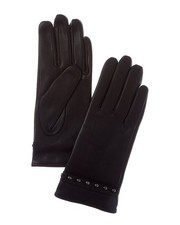 Sofiacashmere Cashmere-Lined Nappa Leather Gloves Women's