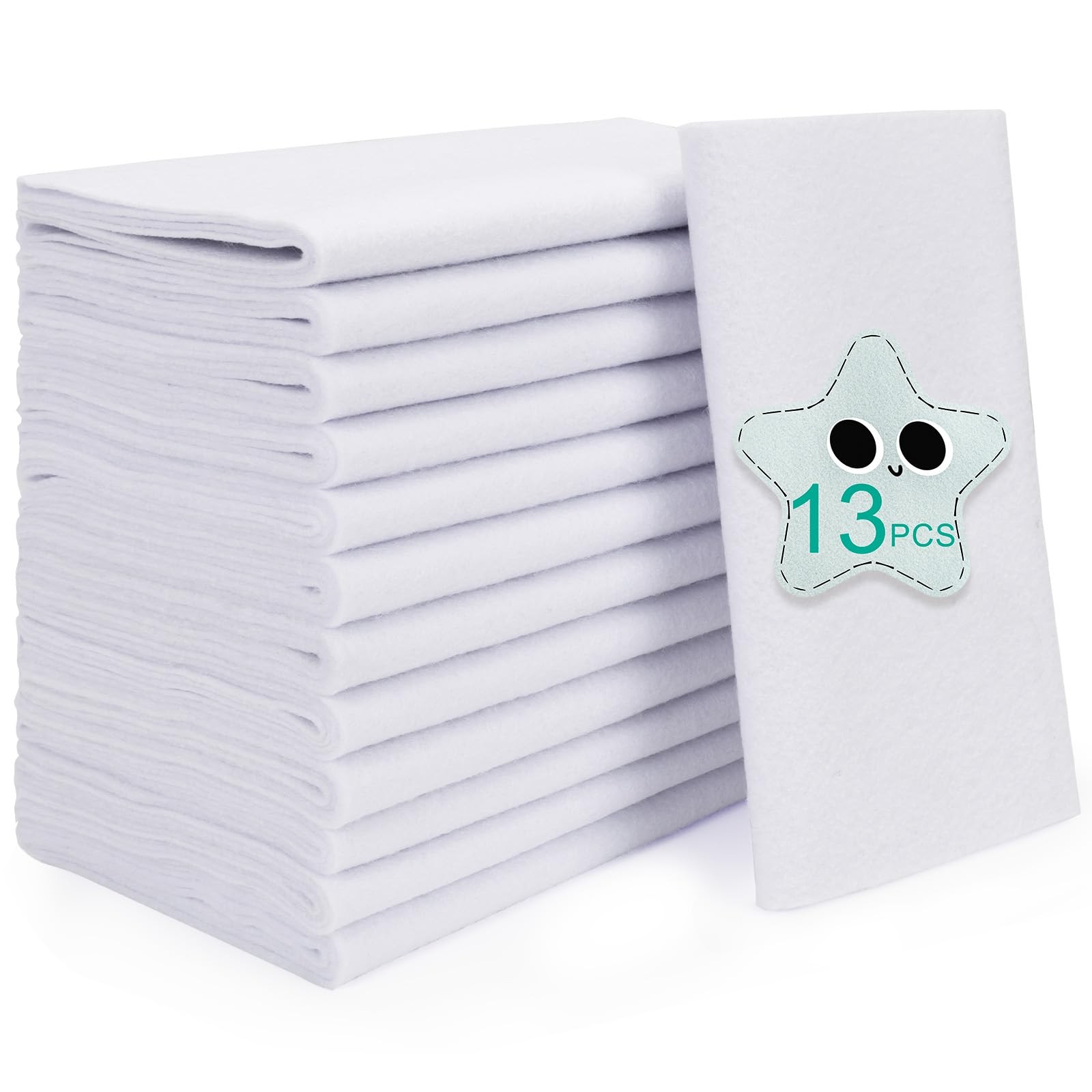 13 Rolls White Felt Fabric,8x3520.5x90cm 1.4mm Thick Soft Felt Fabric Sheet f...