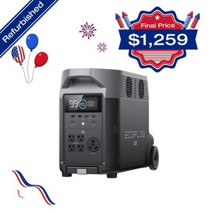 EcoFlow DELTA Pro 3600Wh Power Station Generator Certified Refurbished, LFP