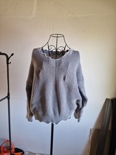 Dicker Strickpullover Gr. XL Grau Damen Pullo...